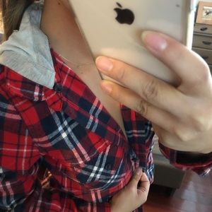 Tops - Flannel with detachable hood Tops - Flannel with detachable hood